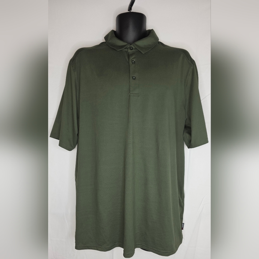 Gerry Men's Olive Green Short Sleeve Polo Shirt Size XL BO-1744
